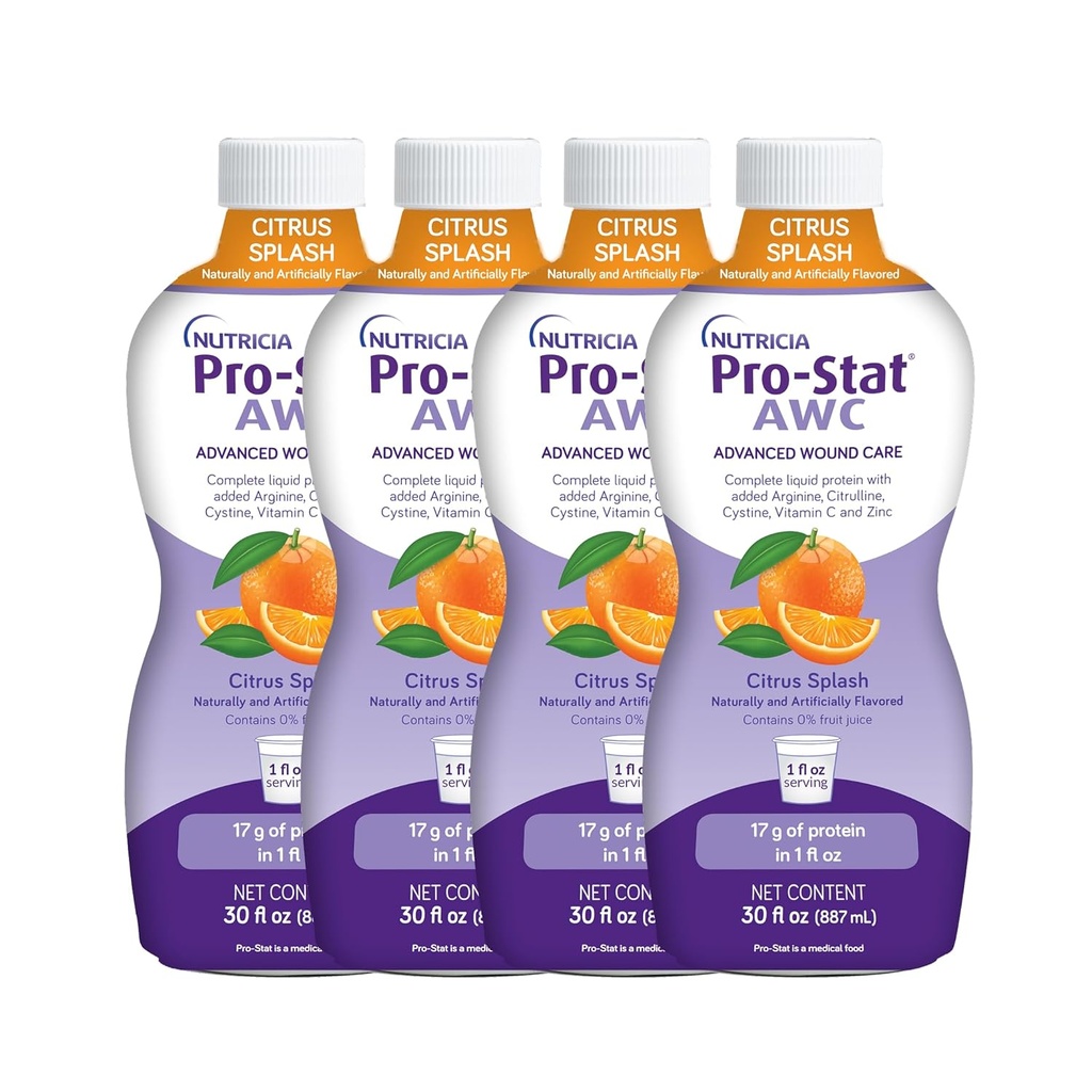 Pro-Stat Advanced Wound Care (AWC), konsentrasi makanan medik cair - Citrus Splash Punch Flavor, 30 Fl Oz bottle (Case of 4)