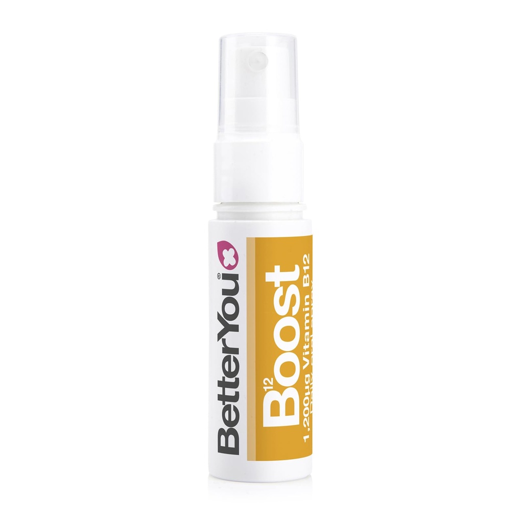 Kau Boost Vitamin B12 Oral Spray - Suplemen Cairan Alam - Vitamin Semprot untuk Intake Harian B12 - Teh hijau dan Chromium - 0.85 oz