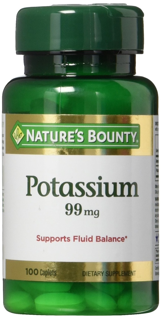 Potassium Nature Gluconate 99mg, 100 Caplets