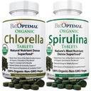 BioOptimal Chlorella Spirulina - Bundle - Organic Chorella Tablet & Organic Spirulina Tablet, 120 Count Setiap, Premium Quality 4 Organik Genosida