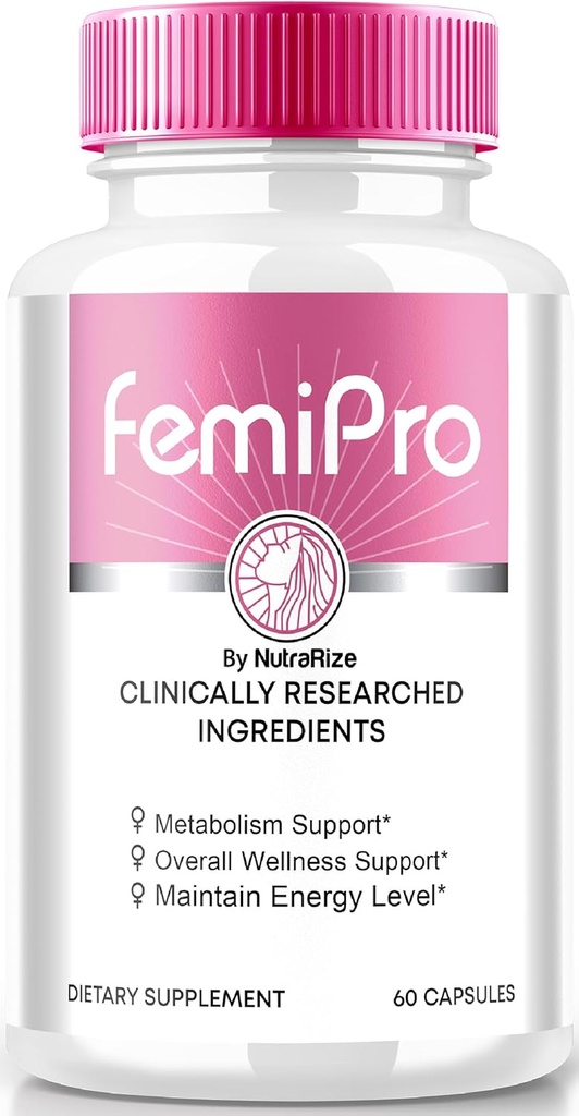 NutraRize FemiPro Capsules, Premium Formula untuk Dukungan Uriner Heath, Allll-Natural Suplement for Control and Overall Health, Femi Pro Review (60 Capsules)