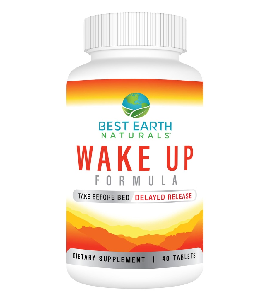 Best Earth Communals Wake Up Formula, Suplemen Delayed Time Rilis Energi 40 Count