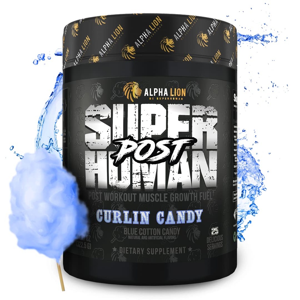 ALPHA LION Superhuman Post, Post Workout Recovery, Fast Acting Post Workout for Men & Women (25 Service, Curlin Candy)
