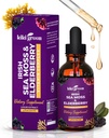 KIKI Green Liquid Irish Moss + Elderberry Drops - Ultra Terkonsentrasi Laut Moss Laut Raw dan Elderberry untuk Dukungan Imune, Dukungan Kesehatan, 2 Fl Oz