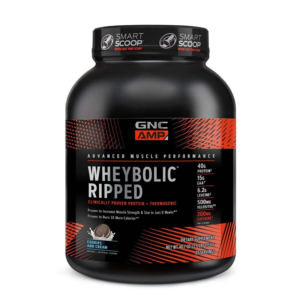 GNC AMP Wheybolic Ripped - Cookies and Cream (22 Servis)
