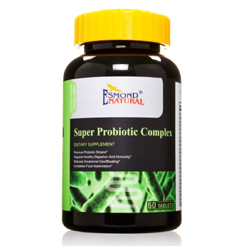 Kompleks Probiotik Super (Reduces Occational Gas / Bloating), GMP, Natural Product Disertifikasi, Dibuat di AS - 60 Tablet