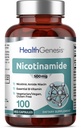 B-3 Nicotinamide 500 mg 100 Vcaps - Nicotyic Amide Niacin Natural Flush- Free Vitamin Formula - Mendukung Kesehatan Sel Skin