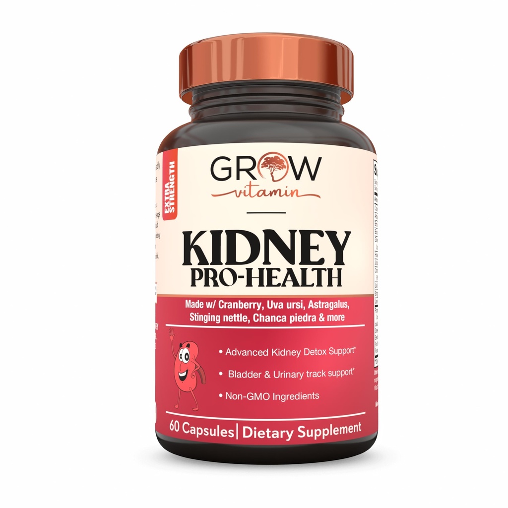 tumbuhkan vitamin Premium Kidney Cleanse Suplemen - Kuat Kidney Dukungan Formula dengan Ekstrak Cranberry Membantu Mendukung Healthy Ginneys & Urinary Tract Support - 60 Vegetarian Capsules