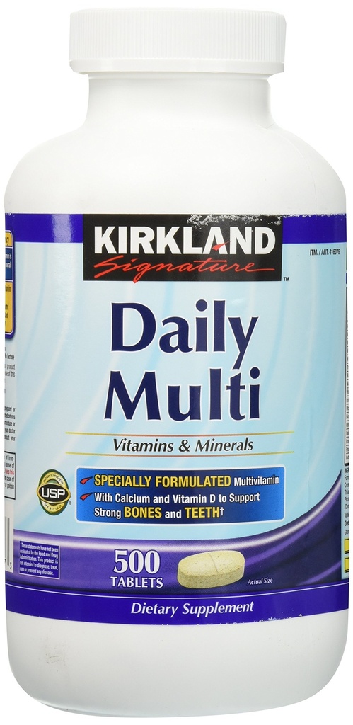 Kirkland Signature Daily Multi, 500 Tablet (2 Pack)