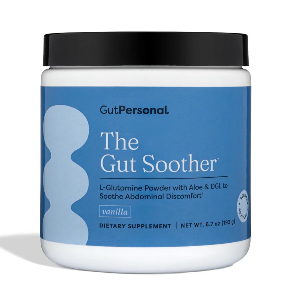GutPersonal The Gut Sother L- Glutamine Powder Suplement Suplement: Kembalikan Pertambangan Gut, Dishibur Digepsi Sotheal Sementara Memproyeksikan Semua Kesehatan Gut, 30 Pelayan (Vanilla)