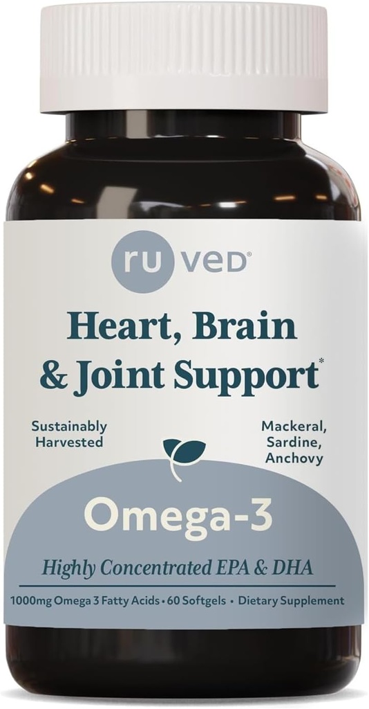 Omega-3 - Omega 3 Fish Oil, 10000mg Per Capsule, EPA & DHA Tambahan Minyak Ikan untuk Perempuan & Pria, Hati, Otak, & Gabungan Dukungan - 60 Softgel Capsules (1 Count)
