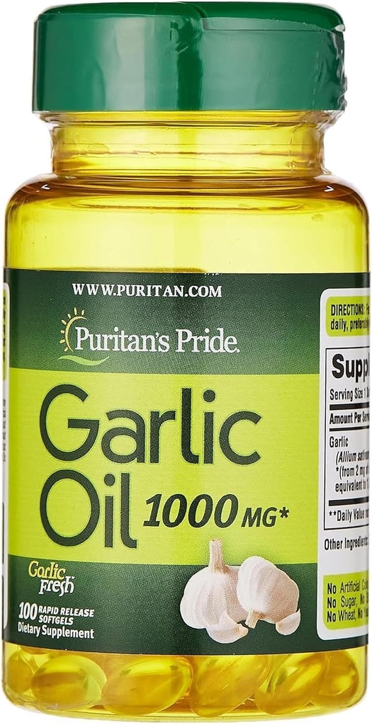 Puritan 's Pride Bawang putih 1000 mg 100 Softgels