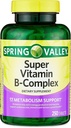 Convergence Spring Valley Super Vitamin B- Complex Tablets Dietary Suplemen, 250 CountMetabolisme Dukungan * Tambahan Dieter