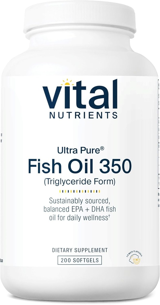 Nutributs Vital Ultra Pure Fish Oil 350 Fatty Acid 124; Lemon Flavor 124e Health *
