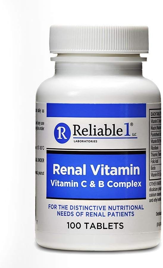 Dapat diandalkan 1 Renal Vitamin C & B Kompleks (2 Botol)