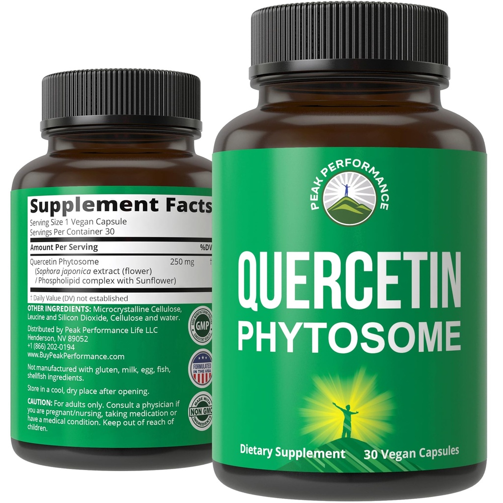 Prestasi Peak Ultra Pure Quercetin Phyertoome Vegan Capsules - Rich Sophora Yapika Extract for Max Absorpsi Now. Dibuat di Amerika Serikat