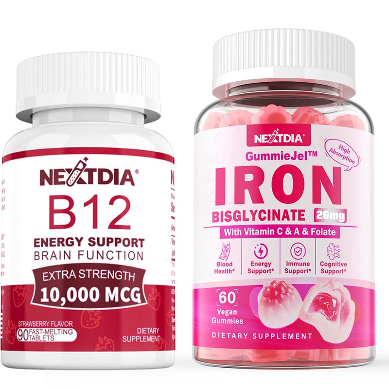 Iron Filled Gummies 26mg + Vitamin B12, Methylcobalamin 10.000 mcg tablet