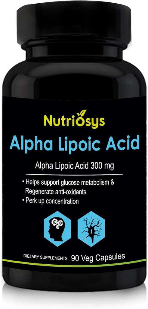 Suplemen ALA - Alpha Lipoic Aciid 300mg 124; 90 Veg Capsules 12.4; Organic Antioksidant Dukungan Acil 124; Alfa Acid 124; Acido Allipoico 124; Alpha Lipoic Aciic Acid 124; ALA Capsules