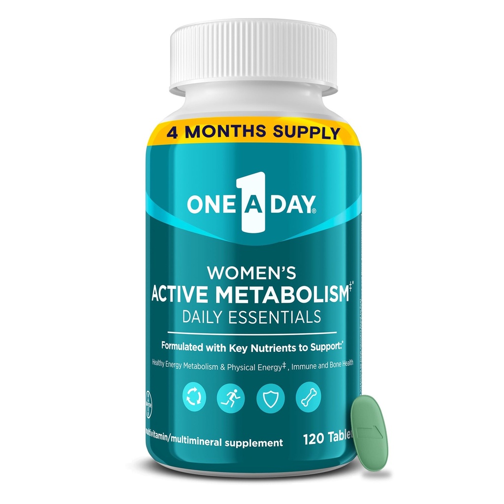 Suatu hari para wanita aktif Metabolisme Daily Estial, Multivitamin for Women, Metabolisme Dukungan, Vitamin untuk Perempuan dengan Semua 8 BVitamin, Vitamin D, Magnesium & Lebih, 120 Cacah
