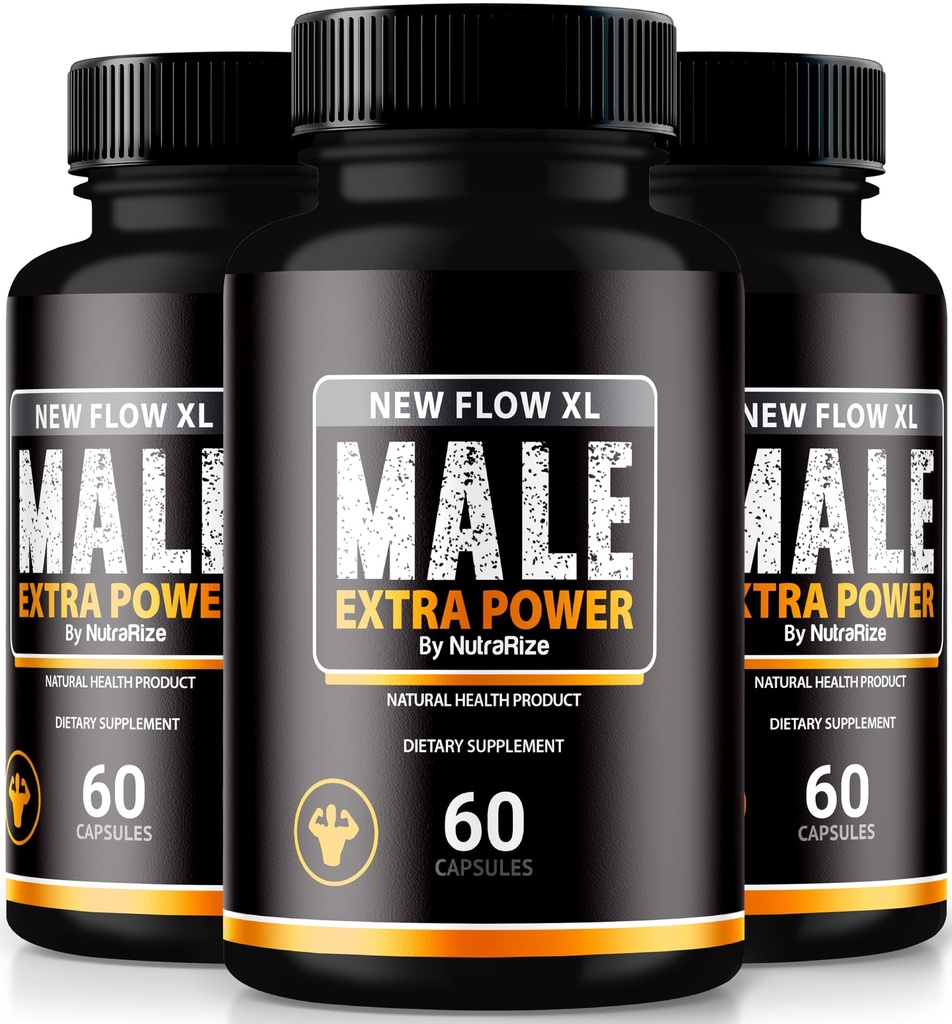 (3 Paket) Katup XL Baru untuk Pria, NewFlow XL Pills, All Natural Formula for Muscle Mass and Maximum Performance, Review NewFlowXL Resmi (180 Capsules)