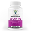 ADK10 - ADK Vitamin Supplemen; 124; Potency Vitamine Tinggi A, D3 (10.000 IU) & K2 MK-7 untuk Bone, Heart & Imune Health 124; 90 Tiny Kapsul 124; 3 Bulan Suply 124; Non-GMO, Gluten Bebas