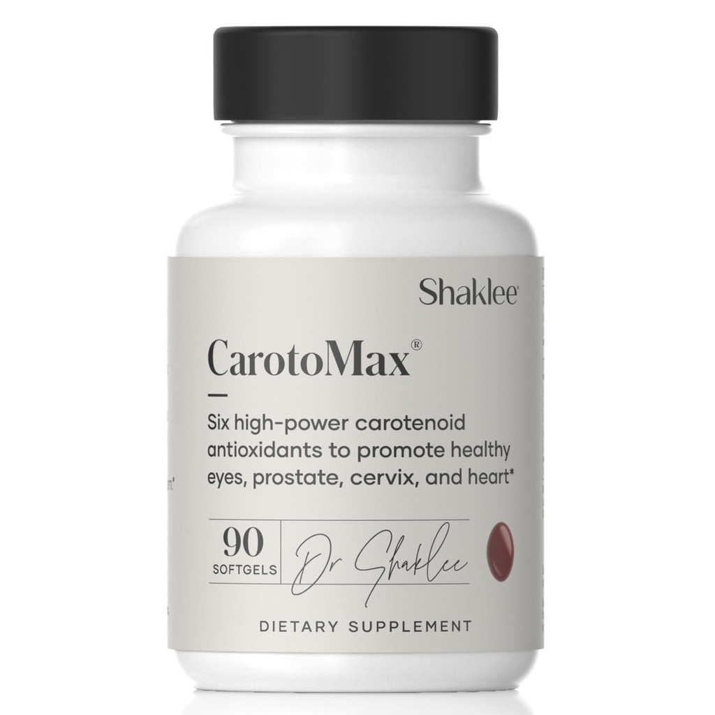 Shaklee - CarotoMax- Advanced Eye Health Formula-mula w / 6 Key Carotenoids - Dukung Vision - Lutein, Dalxanthin, Beta- Carotene, Astaxanthin - Promes Macular Kesehatan - 90 Softgeels