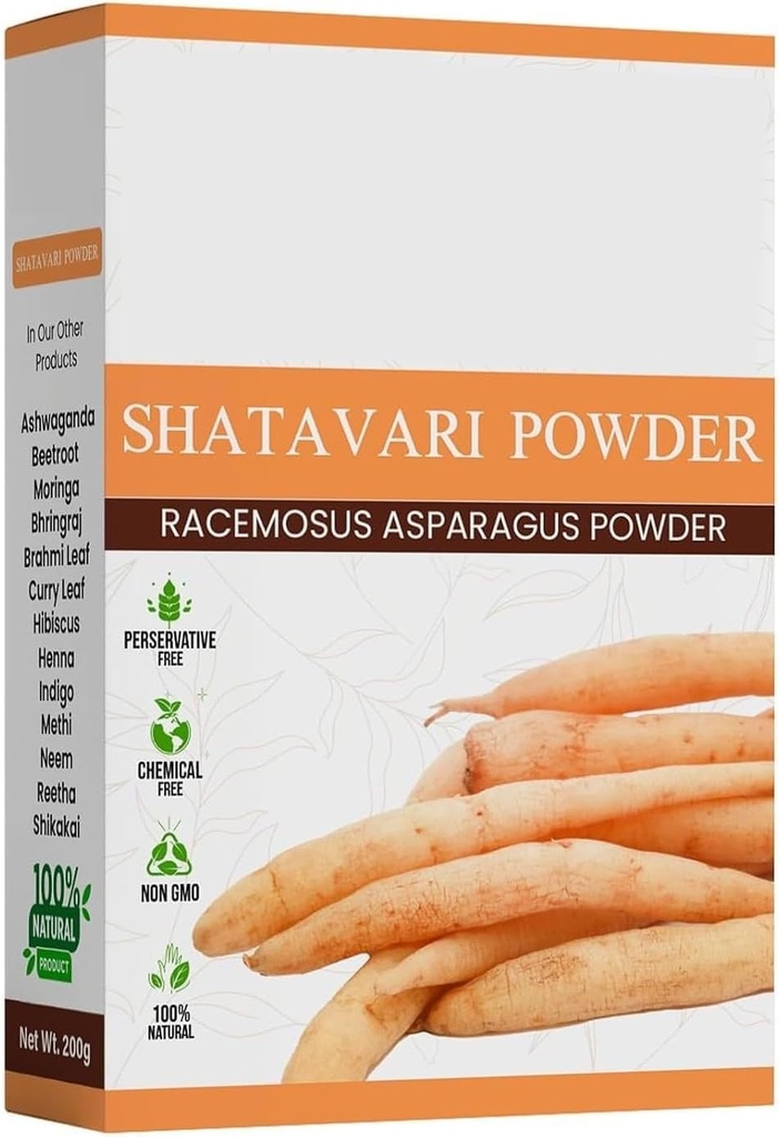 Powder DURJA Shatavari 100g 124g; Ayurvedic Dukung untuk menyeimbangkan Hormones Wanita 124; Herbal Supplemen 126; Good for Healthy Ditrable & Reproduktif System - 100g... '