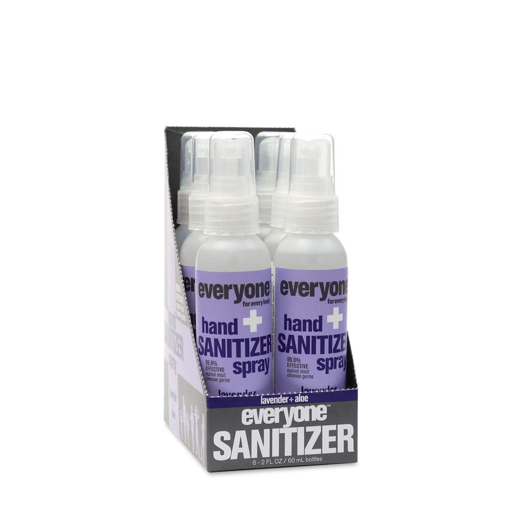 Semua orang untuk setiap Sanitzer Tangan Tubuh Semprot, 2 Ounce, 6 Count Lavender dan Aloe 12 Fl Oz