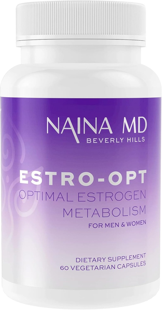 Estro- Opt Estrogen Blocker for Men / Women, Teens, Teens, Supports Hormonal Saldo, PCOS & Menopause Symptoms, Impreve Testosteron, Skin Problems, IC3, DIM, w / BioPerine *