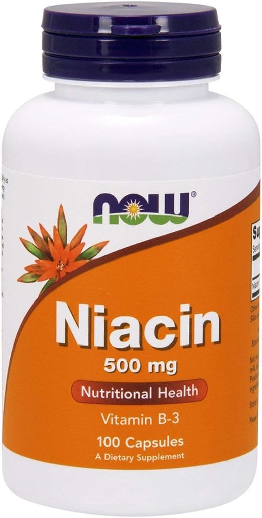 Sekarang makanan Niacin Vitamin B-3 500 mg. - 100 Capsules (Multi- Pack)