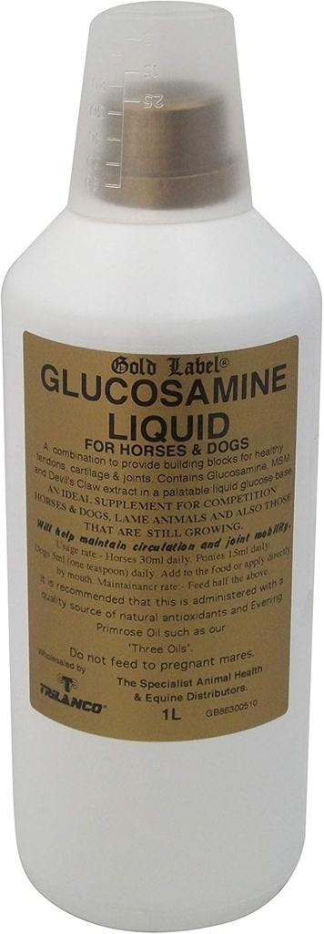 Cairan Glucosamine Gold Label, Tambahan Kuda, Joints dan Mobility, 1 Litre