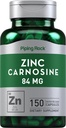 Piping Rock Zinc Carnosine Supplement 126; 84mg 124; 150 Capsules 14; Non-GMO, Gluten Free
