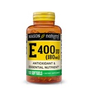 MASON NATURAL Vitamin E 180 mg (400 IU) - Antioksidan Essigant Nutrient, Healthy Immune System, Skin and Eyes, Whole Body Supplement, 100 Softgels