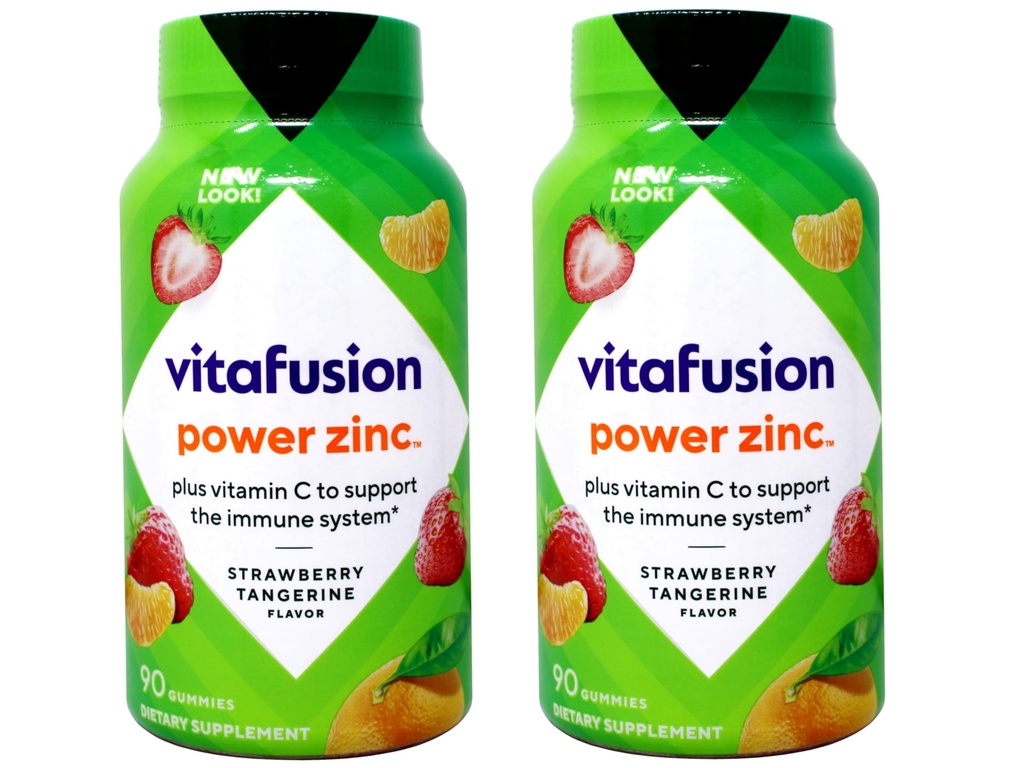 Vitamin Power Zinc Gummy Vitamin 2 Bottle (180 ct Totally)