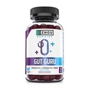 Zhou Gut Guru - Gut Health Gummies for Men and Women, Prebiotic and Probiotic Fiber Supplement for Ditrable and Gut Health - 60 Vegan Gummies