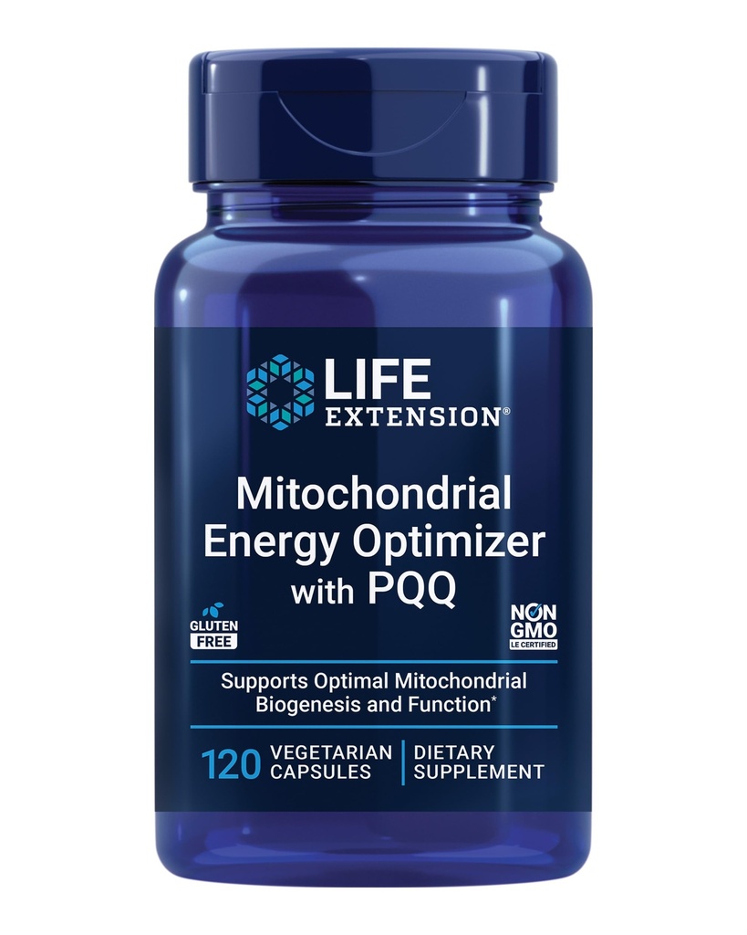 Ekstensi Hidup Mitokondria Energi Optimizer dengan PQQ - Suplemen Energi untuk Sehat Mitokondria - Dengan Taurine, Vitamin B, Pyrrrroloquinoline Quinone - Gluten- Bebas, Non-GMO - 120 Vegetarian Capsules