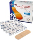 Fleksible Fabric Bandages - Flex Fabric Adhesive Bandages Fingers - Tip Bandages Knuckles and Thumb Bandages for Finger Care and to Protect Wounds from Infektion - (100 Count Box)