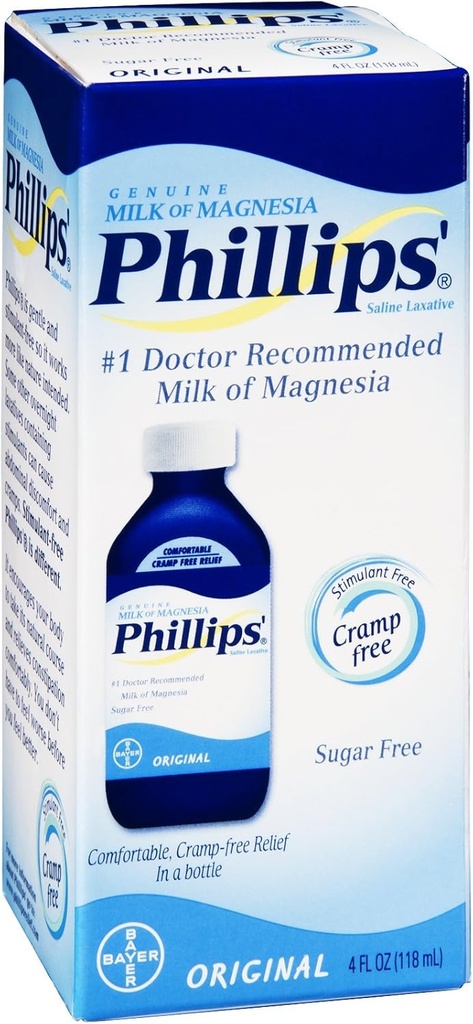 Philips 'Milk of Magnesia Saline Laxative Original Sugar Free, 4 oz