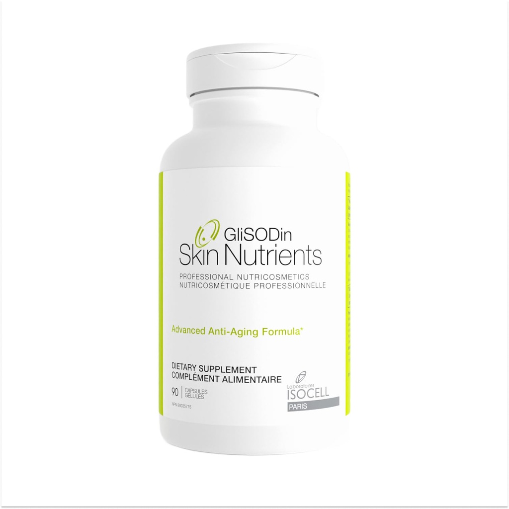 Suplemen GliSODin Anti-Aging - Skin Berdasarkan GliSODin ® dan pelembab Ingregensi - Secara klinis Dibuktikan untuk Membantu Mencapai Lebih Radiant Skin dan untuk Menimbulkan Penampilan The Wrine - 90 Capsules