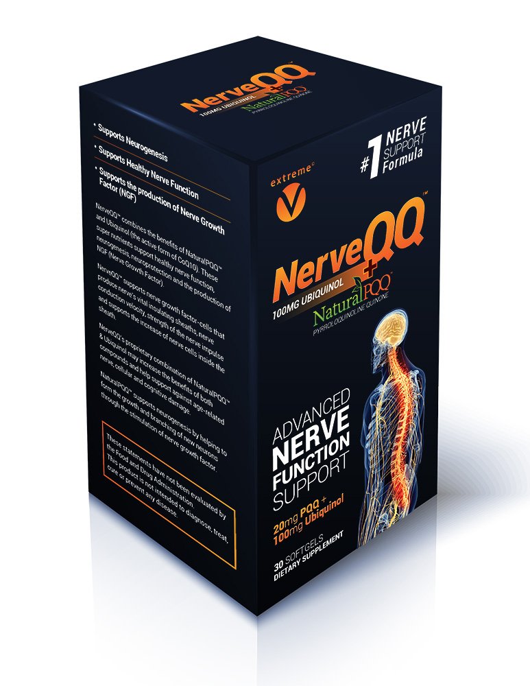 NerveQUltra Advanced Formula Neuropathy Dukungan - # 1 Disarankan Nerve Growth Factor (NGF) Kesehatan dan Fungsi. 100mg dari Ubiquinol (QH) Plus Natural PQQ 20mg (Vegetarian Softgels)