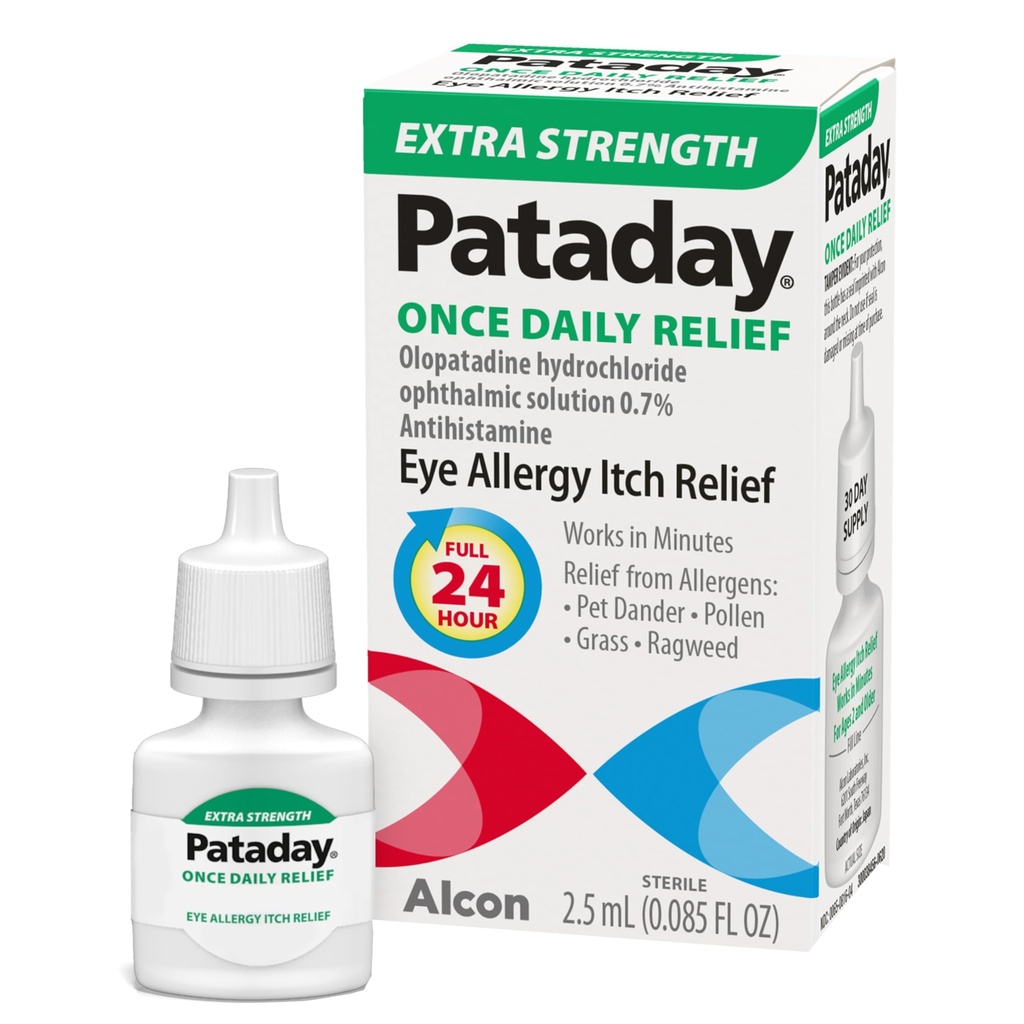 Pataday Sekali Relief Harian Bantuan Kekuatan Ekstra, 2.5ml (Paket 1)