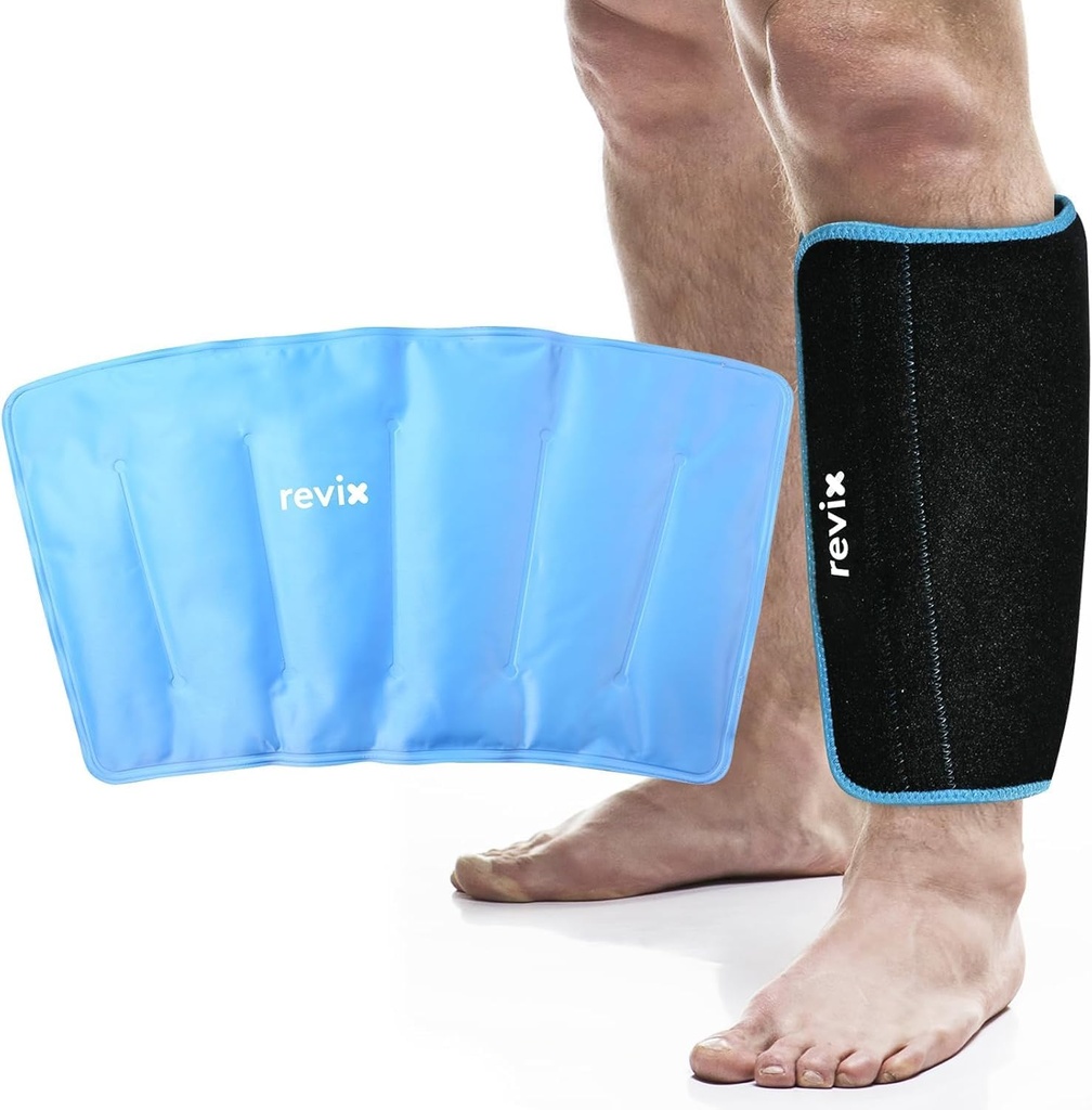 REVIX XL Shin Ice Pack Dapat dipakai ulang Gel Cold Pack untuk Calf dan Elbow Relief Ketidaknyamanan, Kompresi Terapi Dingin Leg