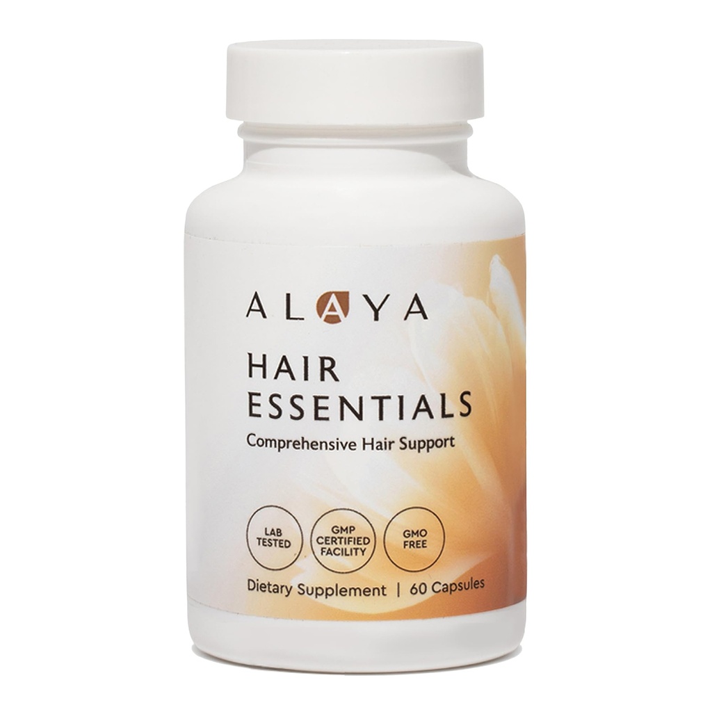 Alaya Esensial - Suplemen Rambut dengan Biotin, Kertin, Acid Folic, Vitamin B12, B6 - Lab Diuji - Gluten Bebas - 30 Hari Supply