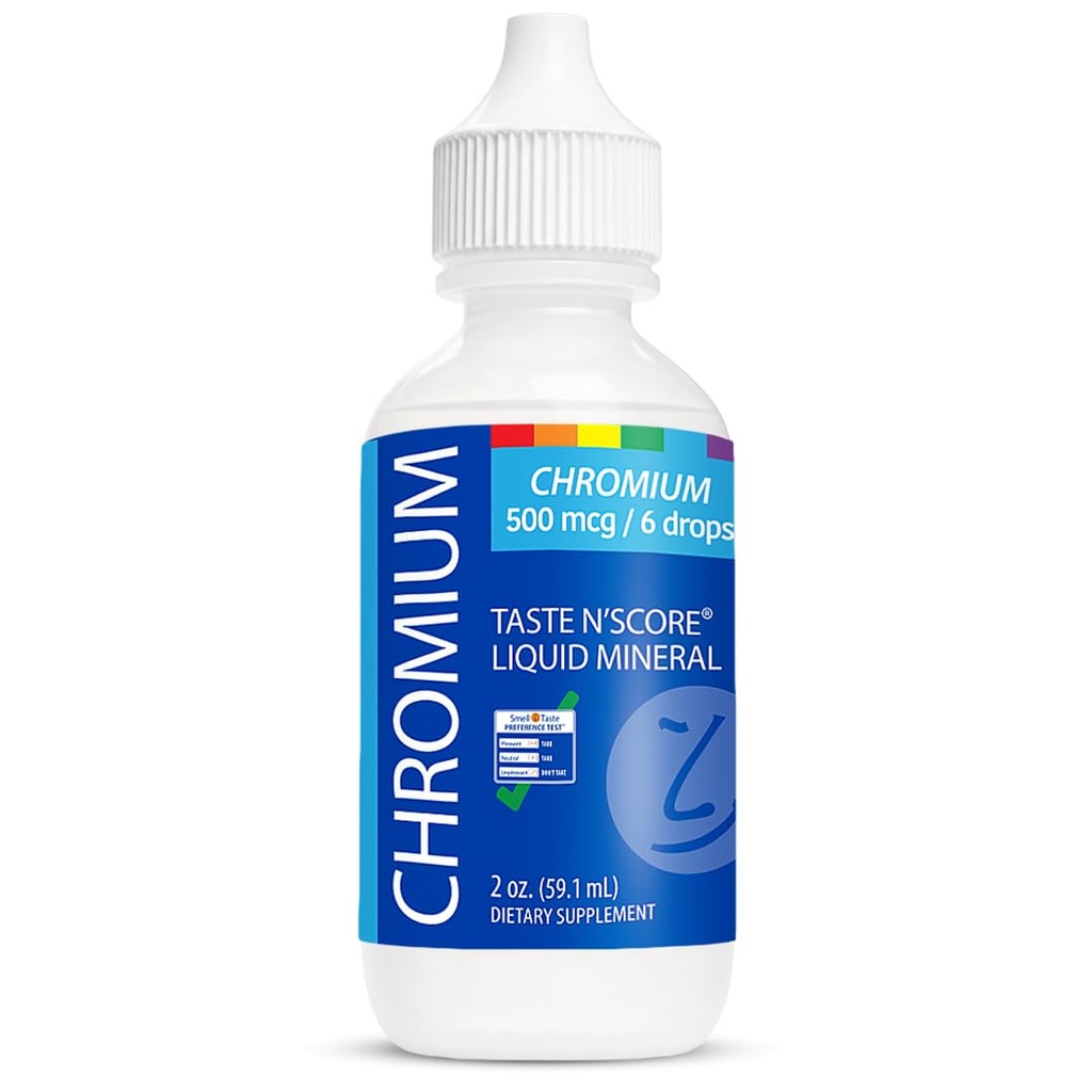 Taste N 'Score Chromium Liquid Ionic Mineral Suplement; 100% Murni; 500 mcg; 118 Servis