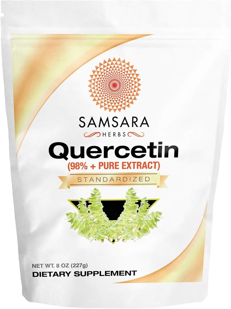 Samsara Herbs Quercetin 98% + Extract Powder murni (8oz / 226g) - Sama dengan 452 x 500mg Capsules