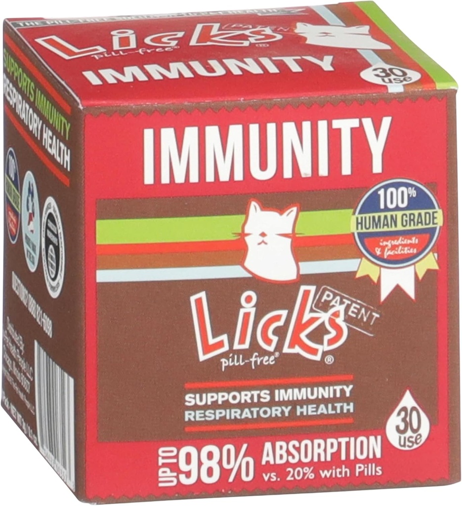 Licks Pill- Free Cat Imunity - Imune Suply Cat Supplemen Respiratory - Health Supplies - Gel Packets - 30 Gunakan