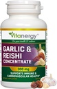 Bawang putih & Reishi Capsules - Cardiovascular Health & Imune Support - AcceptWhole Bulbs Extract, No Aftertaste - 120 Vegan Caps