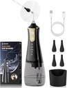 Electric Ear Wax Removal Kit, Ear Wax Cleaner with 4 Water Pressure Modes, Ear Cleaning Kit Safer and More Efektif Ear Flushing System, Earwax Removal Tool with 4 Nozzles (Black)