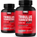 ForCE FASETOR Tribulus Terrestris Max for Men 2-Pack, Testosterone Booster, Male Vitalitas Superiment, Dibuat dengan Key Natural Ingredians Absorpsi, 2000mg, 240 Capsules, Merah
