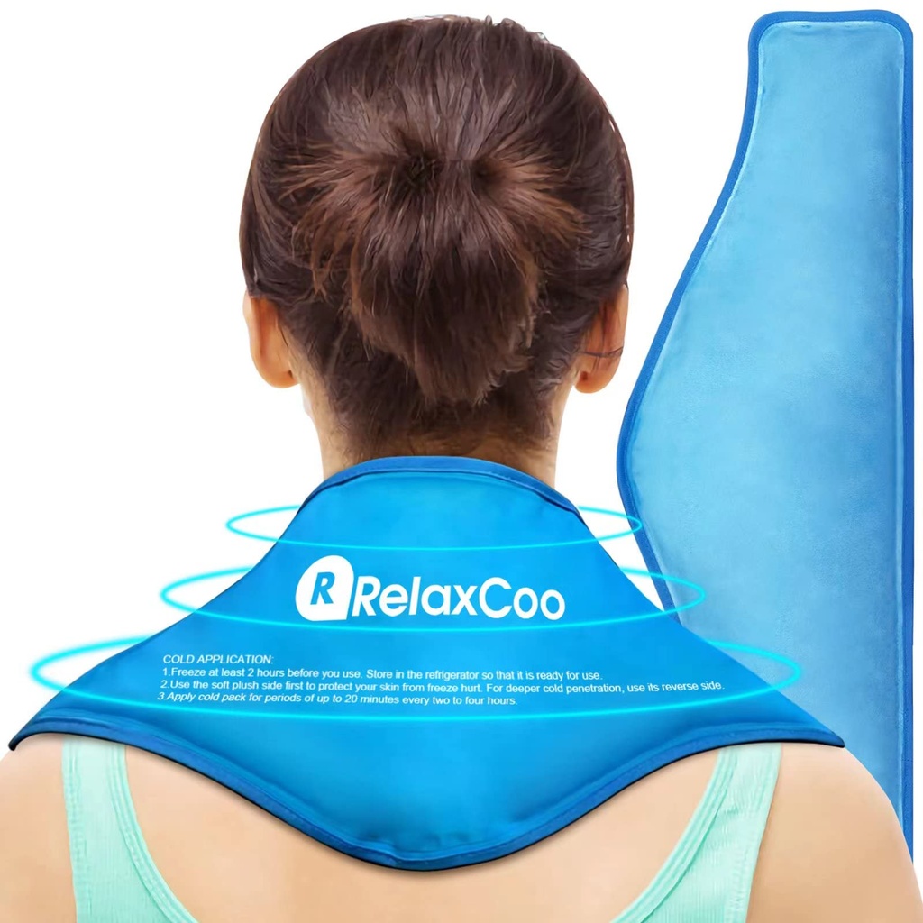 Leher Ice Pack Lick, Perkemas Es Gel yang Bisa dipakai kembali untuk Neck Shoulders, Terapi Kompress Dingin untuk Relief Rasa Sakit, Injuries, Sweelling, Bruises, Spurs, Inflammation dan Pemulihan Bedah Cervikal